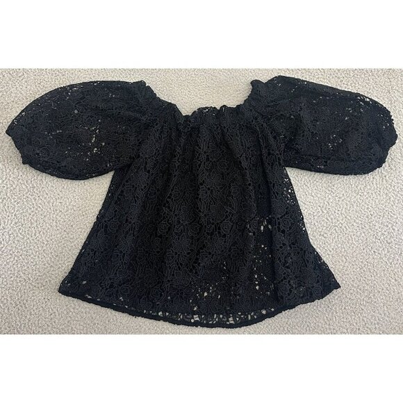 Maeve Off Shoulder Top Cutwork Eyelet Lace Whimsygoth Fairy - Picture 4 of 16